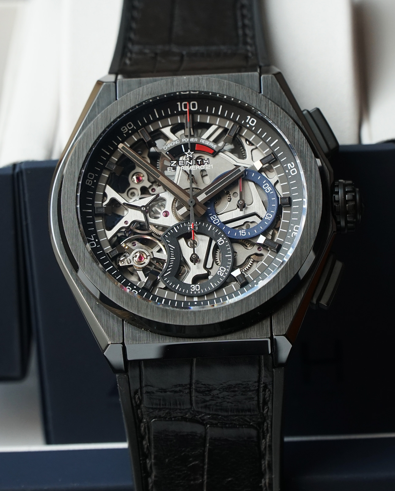 [Used full Set 2022 xuât sắc] Zenith Defy El Primero 21 Chronograph Ceramic 44mm 49.9000.9004/78.R582